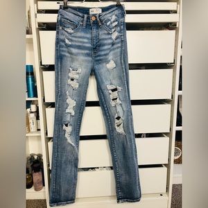 BKE jeans, Billie Ankle Straight Stretch Cuffed Jean size 25